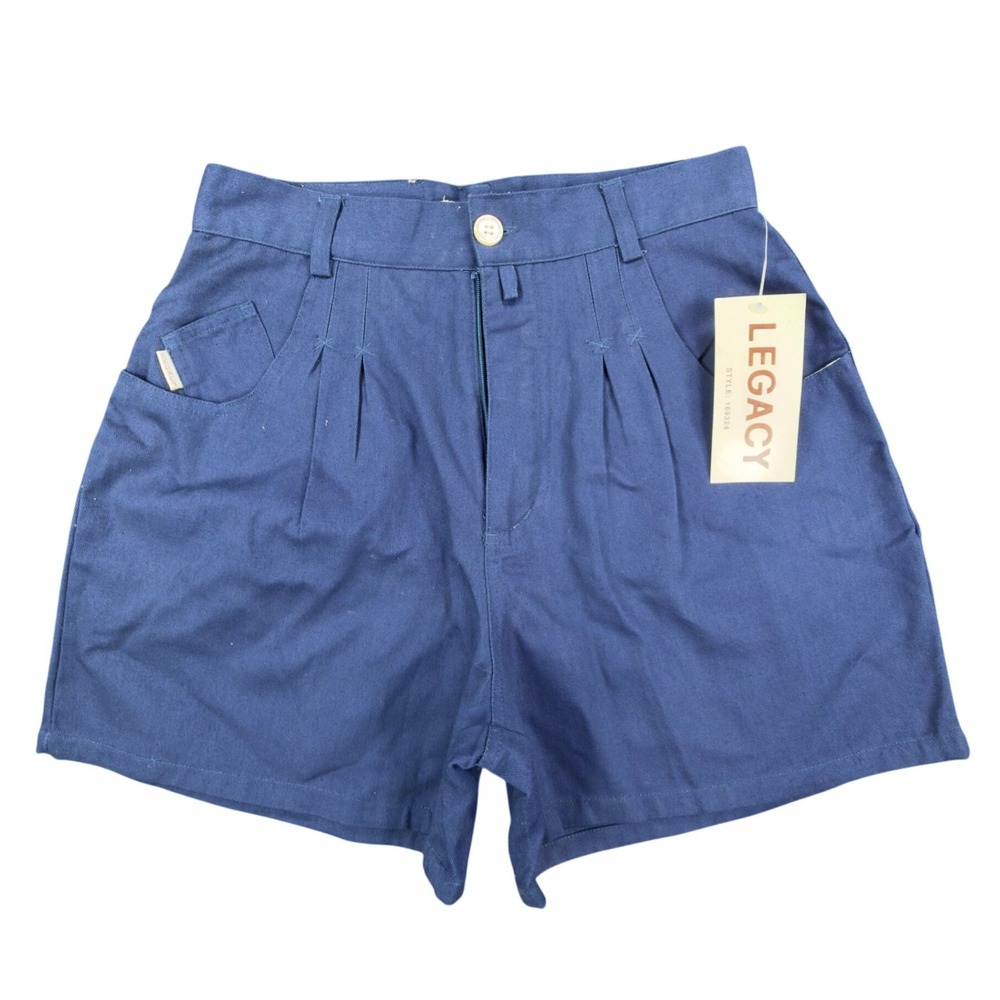 Legacy Vintage 90s Pleated Shorts Womens 11 Blue Cotton NWT
